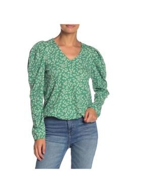 GOOD LUCK GEM Floral V-Neck Thermal Top